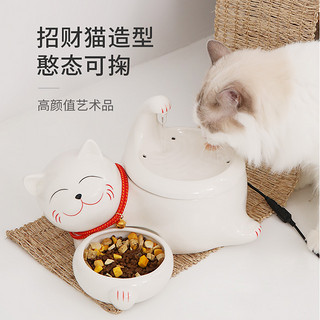 猫咪智能饮水机陶瓷流动喂水器喝水神器猫用自动循环静音宠物用品