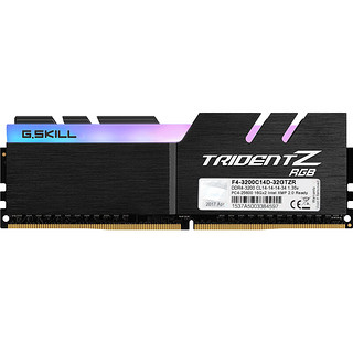 G.SKILL 芝奇 幻光戟系列 DDR4 3200MHz RGB 台式机内存 灯条 黑色 32GB 16GBx2 F4-3200C14D-32GTZR