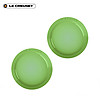法国 LE CREUSET 酷彩 炻瓷器圆形盘19cm2件套绿色沙拉西餐牛排盘