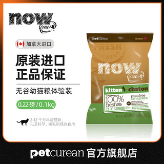 petcurean now幼猫粮0.22磅 试吃体验装6个月内