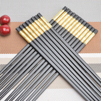 MAXCOOK美厨合金筷子 家用防滑创意高档实木欧式10双合金天然个性耐高温