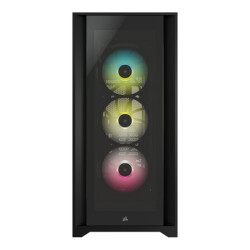 USCORSAIR 美商海盗船 iCUE 5000X RGB ATX机箱 半侧透 黑色