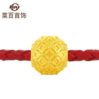 菜百首饰 黄金转运珠 故宫系列 钱纹珠足金转运珠 9AUP0733 定价 约1.2克
