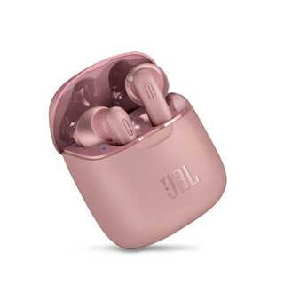 JBL 杰宝 TUNE220TWS 半入耳式真无线蓝牙耳机 轻灰粉