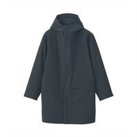 無印良品 MUJI 無印良品 男式 透湿 不易沾水 使用不易沾水布带风帽外套 深灰色 M