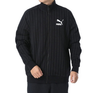 彪马 PUMA 男子 生活系列 PINSTRIPE Track Top 运动 夹克/风衣 530177 01黑色 S码(欧洲码)