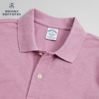 Brooks Brothers/布克兄弟男士20夏新府绸棉logo款修身短袖Polo衫 B650-粉色 S