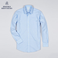 Brooks Brothers/布克兄弟男士20秋新府绸棉免烫修身长袖正装衬衫 4000-亮蓝色 18/35