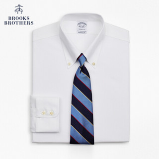 Brooks Brothers/布克兄弟男士微弹牛津纺免烫长袖正装衬衫 1001-白色 16/34