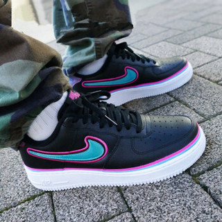 NIKE耐克男鞋新款AIR FORCE1 LOW AF1时尚炫彩镭射错钩运动休闲板鞋 AJ7748-002迈阿密 42