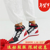 NIKE耐克新款男女鞋AIR JORDAN 1 MID AJ1篮球运动鞋复古休闲鞋 AV4052-106 黑红脚趾 37.5