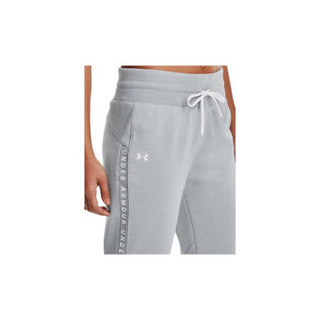 安德玛官方UA Taped Fleece女子运动长裤Under Armour1328936 灰色011 XS