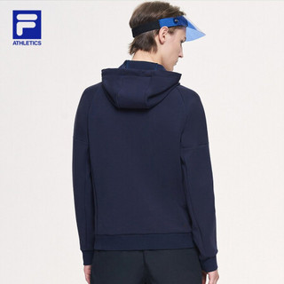 FILA ATHLETICS 斐乐连帽卫衣男子2020冬季新款休闲时尚运动套头衫基础 宝蓝-NV 185/104A/XXL