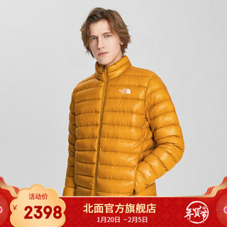 TheNorthFace北面羽绒服男户外保暖防泼水上新|4N9Y HBX/黄色 M