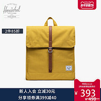 Herschel City 中号旅游双肩包男女背包书包潮牌10486（浅麻灰色/灰色橡胶）