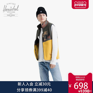 Herschel 男装外套 时尚拉链摇粒绒保暖宽松马甲男 50016