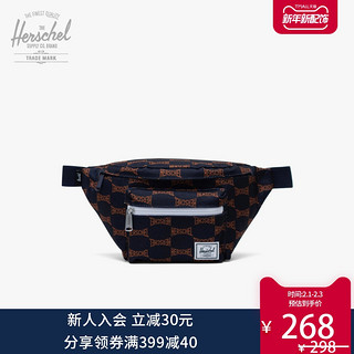 Herschel Seventeen 户外运动腰包条纹logo男女胸包斜挎包10017