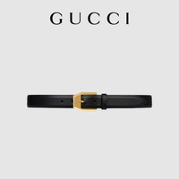 GUCCI古驰方形搭扣皮革腰带