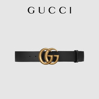 GUCCI 古驰 双G带扣皮革腰带