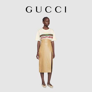 GUCCI古驰女士Gucci Boutique印花T恤