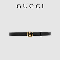 GUCCI 古驰 双G带扣皮革腰带