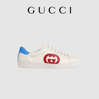 GUCCI古驰Ace系列男士互扣式双G小白鞋