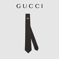 GUCCI 古驰 蜜蜂刺绣真丝领带