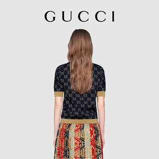 GUCCI 古驰 GG棉质金银丝线上衣