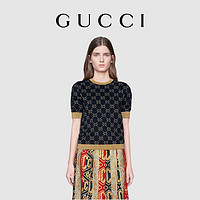 GUCCI 古驰 GG棉质金银丝线上衣