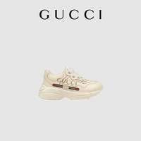 GUCCI古驰幼儿Rhyton系列Gucci标识皮革运动鞋
