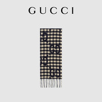 GUCCI古驰双G提花羊毛围巾
