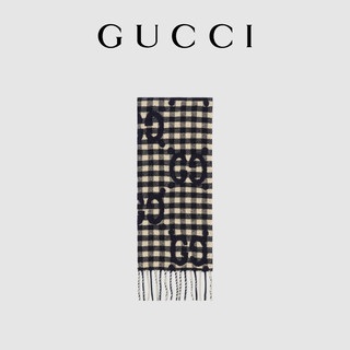 GUCCI古驰双G提花羊毛围巾