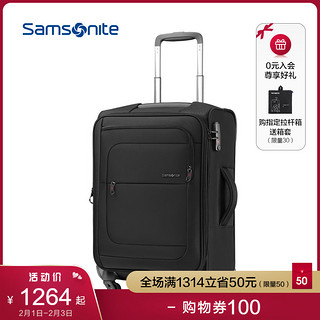 Samsonite/新秀丽拉杆箱万向轮箱软旅行箱行李箱20/24/28寸 AA4（28寸 、紫  色）