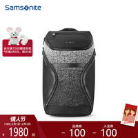 Samsonite/新秀丽双肩包男 圆弧盖头新潮设计印花拼接背包TT6