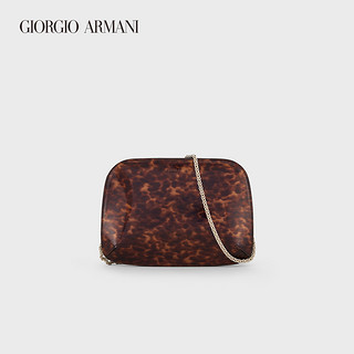 GIORGIO ARMANI/阿玛尼女士la Prima 商场同款玳瑁印花手拿包