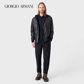 GIORGIO ARMANI/阿玛尼秋冬男士经典复刻系列泡泡纱修身拉链衬衫