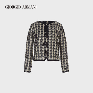 GIORGIO ARMANI/阿玛尼秋冬女士经典复刻系列剪线缎带休闲衬衫