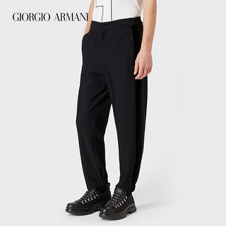 GIORGIO ARMANI/阿玛尼秋冬男士经典复刻系列压纹休闲裤
