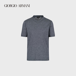 GIORGIO ARMANI/阿玛尼秋冬男士经典复刻系列桑蚕丝棉质短袖T恤