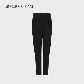 GIORGIO ARMANI/阿玛尼秋冬女士经典复刻系列绵羊毛褶裥工装裤