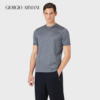 GIORGIO ARMANI/阿玛尼秋冬男士经典复刻系列桑蚕丝棉质短袖T恤