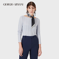 GIORGIO ARMANI/阿玛尼秋冬女士经典复刻系列弹力平纹针织衫