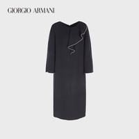 乔治·阿玛尼 GIORGIO ARMANI/阿玛尼秋冬女士经典复刻系列双层桑蚕丝连衣裙