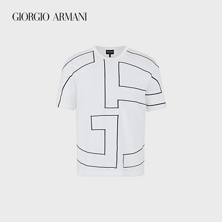 GIORGIO ARMANI/阿玛尼秋冬男士经典复刻系列运动风刺绣LOGO棉T恤