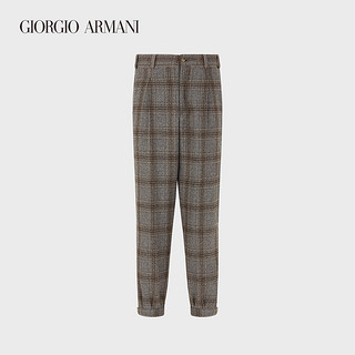GIORGIO ARMANI/阿玛尼秋冬男士新商务系列威尔士亲王格纹长裤