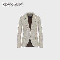 乔治·阿玛尼 GIORGIO ARMANI/阿玛尼秋冬女士新商务系列羊毛花呢单排扣夹克