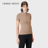 乔治·阿玛尼 GIORGIO ARMANI/阿玛尼秋冬女士经典复刻系列镂空针织衫