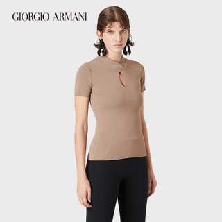 乔治·阿玛尼 GIORGIO ARMANI/阿玛尼秋冬女士经典复刻系列镂空针织衫
