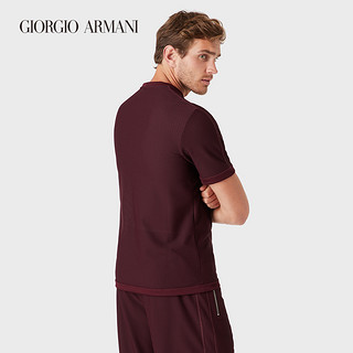 GIORGIO ARMANI/阿玛尼秋冬男士经典复刻系列弹力网布短袖T恤