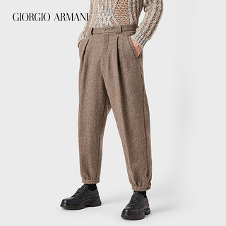 GIORGIO ARMANI/阿玛尼秋冬男士新商务系列泡泡纱长裤